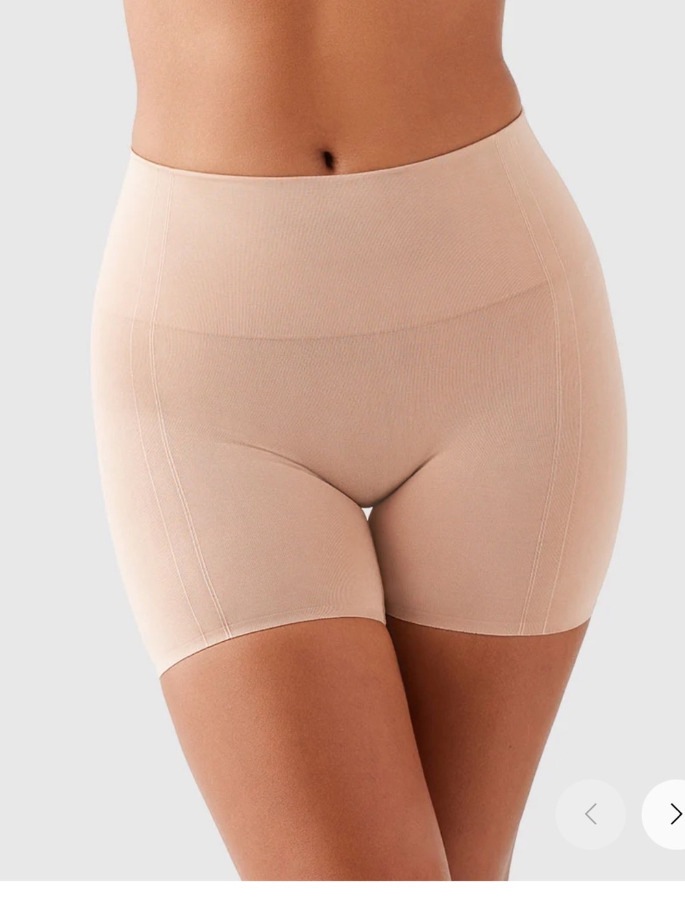 WACOAL high-waisted seamless shapewear shorts, size 7 large roebuck